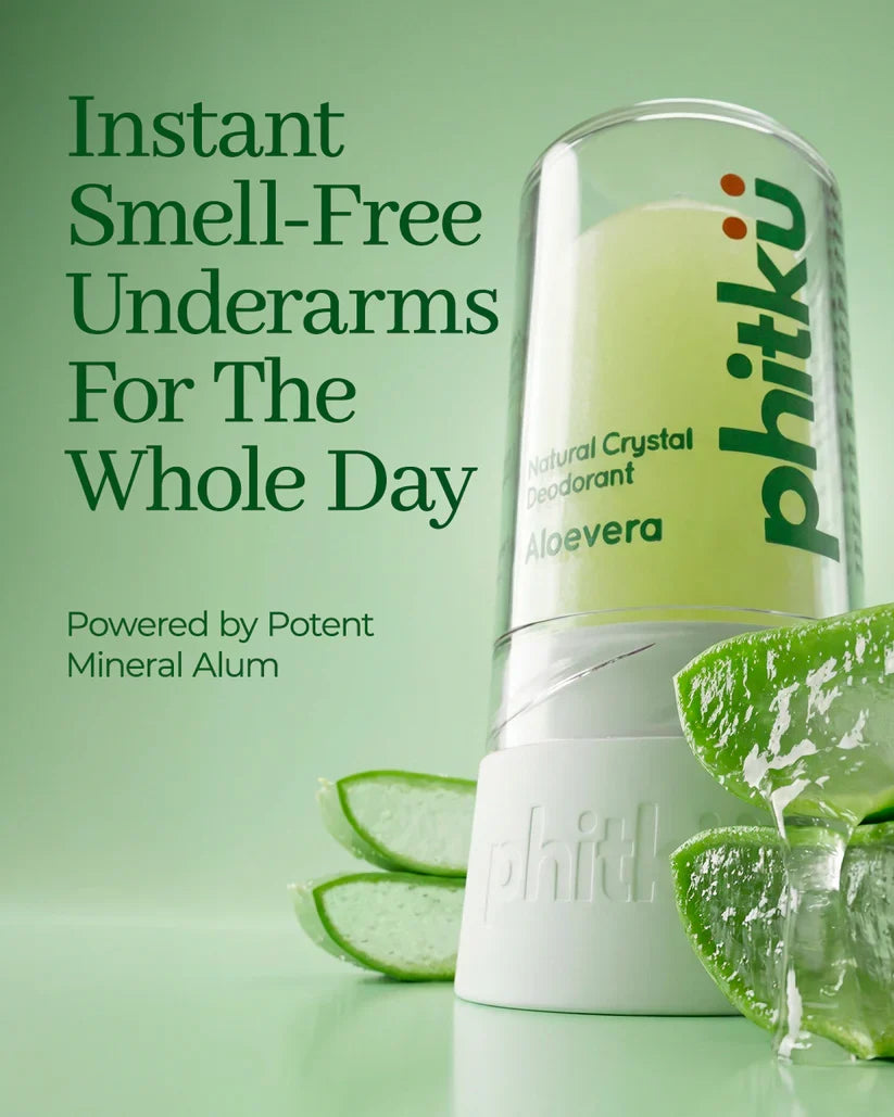 Alum Infused Crystal Roll-On Stick - Aloe Vera